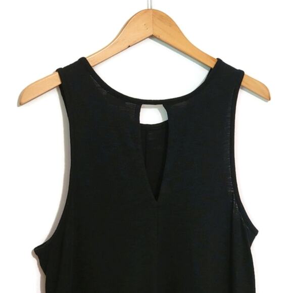 J Crew Scoop Neck Sleeveless Black Tiered Tunic Top Size Classic L - Picture 7 of 13